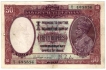 Fifty  Rupees Bank Note of King George V of Signed by  J B  Taylor of   Madras Circle.