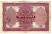 Fifty  Rupees Bank Note of King George V of Signed by  J B  Taylor of   Madras Circle.