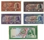 set of 5 Notes of St. Thomas and Principe Island. Specimen.