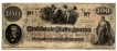 CONFEDERATE STATES OF AMERICA. Uniface Note. 100 dollars. UNC. Rare.