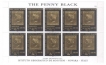 1996. Sheet Let of Ten Stamps of The Penny Black of  22K Gold Plated Stamps of Bhutan of 1996.