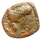 Copper Drachma Coin of Huns Dynasty.