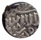 Silver Half Rupee of Akbar of Malwa Issue.