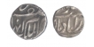 Silver One Fourth & One Eighth Rupee of Afzal ad Daula of  Hyderabad.