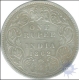 Silver One Rupee Coin of Victoria Empress of Bombay Mint of 1862.