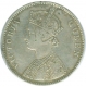 Silver One Rupee Coin of Victoria Empress of Bombay Mint of 1862.