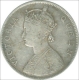 Silver One Rupee Coin of Victoria Queen of Bombay Mint of 1862.