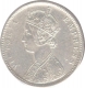 Silver One Rupee Coin of Victoria Queen of Calcutta Mint of 1886.