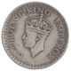 Silver One Rupee Coin of King George VI of Bombay Mint of 1943.