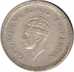 Silver One Rupee Coin of King George VI of Bombay Mint of 1944.