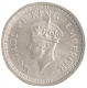 Silver One Rupee Coin of King George VI of Bombay Mint of 1945.