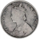 Silver One Rupee Coin of Victoria Empress of Calcutta Mint of 1880.