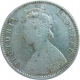 Silver Half Rupee Coin of Victoria Empress of Calcutta Mint of 1898.