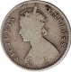 Silver Half Rupee Coin of Victoria Empress of Calcutta Mint of 1898.