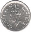 Silver One Rupee Coin of King George VI of Bombay Mint of 1945.