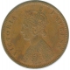 Copper Half Anna of Victoria Empress of Callcutta Mint of 1877.