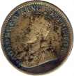 Copper Quarter Anna of King George V of Calcutta Mint of 1911.