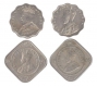 Silver One Anna and Two Annas of King George V of Bombay Mint of 1927-28.