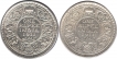 Silver One Rupee of King George V of Bombay and Calcutta Mint of 1911.