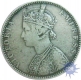 Silver One Rupee of Victoria Empress of Lakhi Brockage.