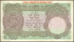 Five Rupees Note of King George V of 1937 signed by J.W. Kelly of Burma Issue.