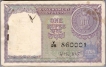 One Rupee Note of Republic India of Signed by H.M. Patel of 1951.