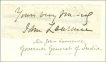 Royalty Autograph of  Sir John Lawrence.