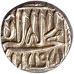 Silver Half Rupee Akbar Jalal Ud Din Muhammad of Mulher.