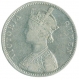 Silver One Rupee Coin of Victoria Queen of Bombay Mint of 1862.