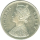 Silver One Rupee Coin of Victoria Queen of Bombay Mint of 1862.