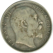 Silver One Rupee Coin of King Edward VII of 1904.