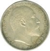 Silver One Rupee Coin of King Edward VII of Bombay Mint of 1906.