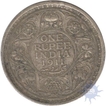 Silver One Rupee Coin of King George V of Calcutta Mint of 1911.