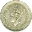 Silver One Rupee Coin of King George VI of Bombay Mint of 1943.