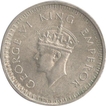 Silver One Rupee Coin of King George VI of Bombay Mint of 1943.