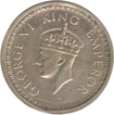 Silver-Nickel One Rupee Coin of King George VI of Bombay Mint of 1945.