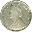 Silver Half Rupee Coin of Victoria Empress of Calcutta Mint of 1893.