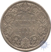 Silver Half Rupee Coin of Victoria Empress of 1899.