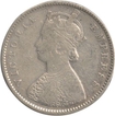 Silver Half Rupee Coin of Victoria Empress of 1899.