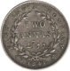 Silver Two Annas of Victoria Queen of 1841.