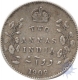 Silver Two Annas of King Edward VII of Calcutta 1909.