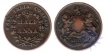 Copper Half Anna of  E.I.C of  Calcutta and Bombay Mint of 1835.