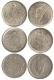 Silver One Fourth Rupee of King George VI of 1939-1945.