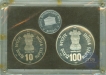 Proof Set of Two Coins of World Food Day of Bombay mint of the year 1981.