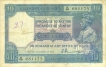 Ten Rupees Bank Note of King George V Signed by H. Denning of 1925.