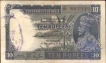 Ten Rupees Bank Note of King George V Signed by J.B. Taylor of 1933.