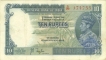 Ten Rupees Bank Note of King George VI Signed by J.B. Taylor of 1938.