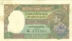 Five Rupees Bank Note of King George VI of Signed by J.B. Taylor of 1938.