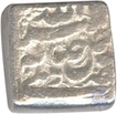 Square Silver Rupee of Delhi Mint of Akbar Jalal Ud Din Muhammad.