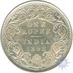 Silver One Rupee of Victoria Empress of Calcutta Mint of 1898.